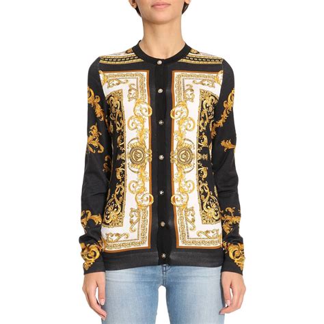 versace black and white sweater|versace women's clothing sale.